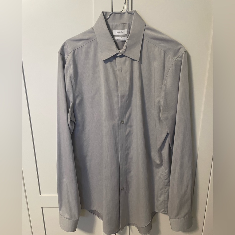 Calvin Klein Silver Dress Shirt